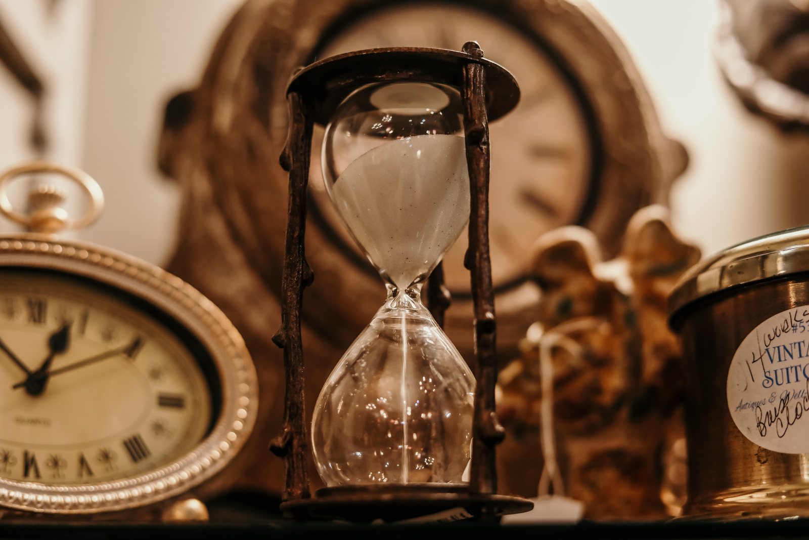 Antique brass carriage clock