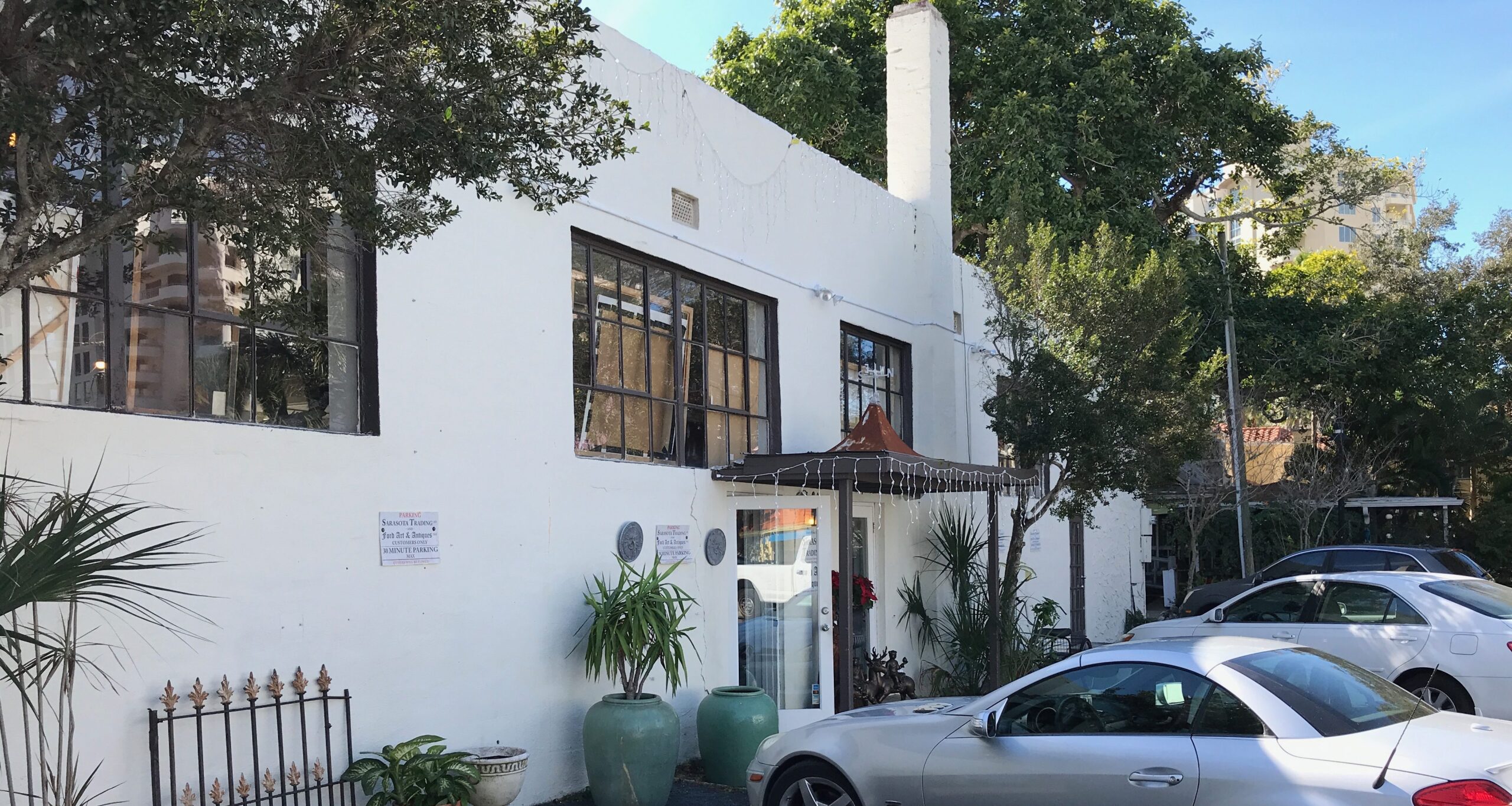 Furniture and decorative objects in the Sarasota Trading Company showroom